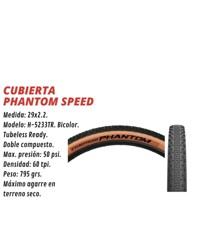 PhotoRoom_20231225_163623 Cubierta 29x2.20 Chaoyang Phantom Tubeless ready - Imagen 2
