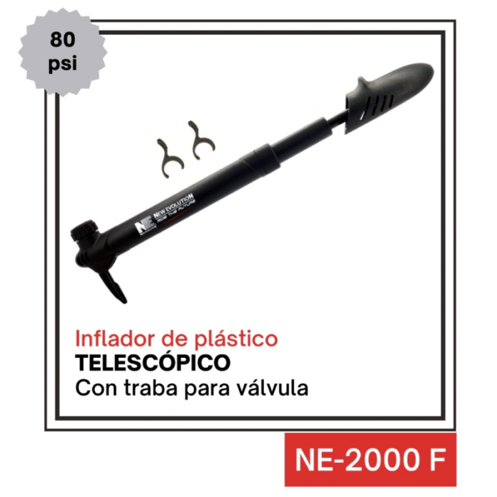Inflador de mano New Evolution 2000F telescópico