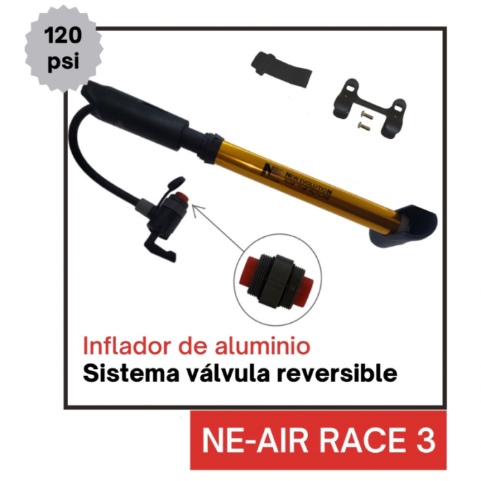 Inflador de mano New Evolution Air Race 3