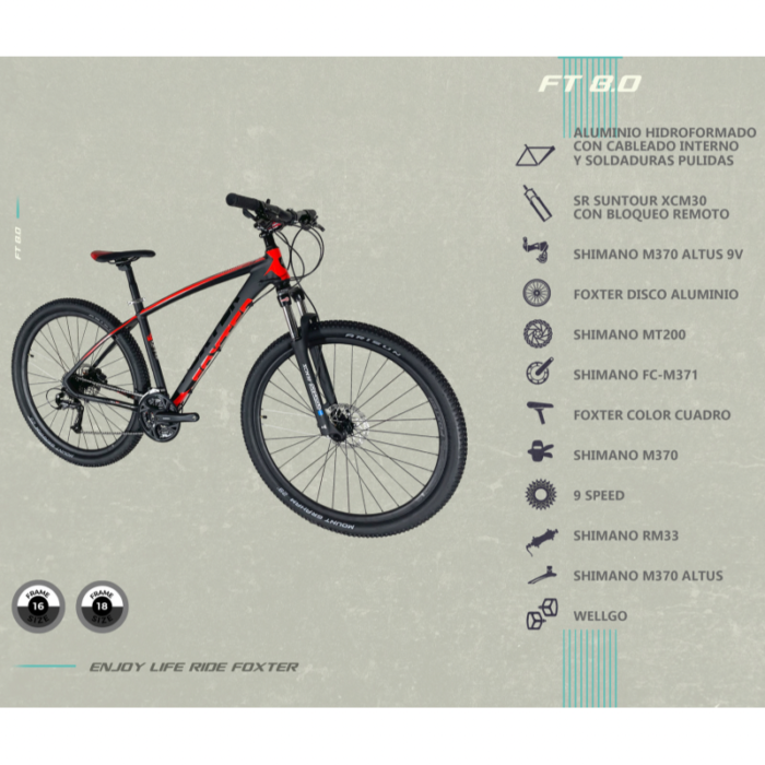 2B5F7504-460A-4CC0-BFA5-CAF79ACAC96E Bicicleta 29 MTB FOXTER 8.0 (27 vel.) - Imagen 5