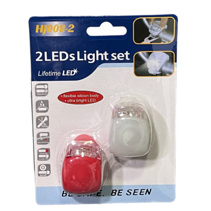 Luz led cuerpo de silicona trasera y delantera