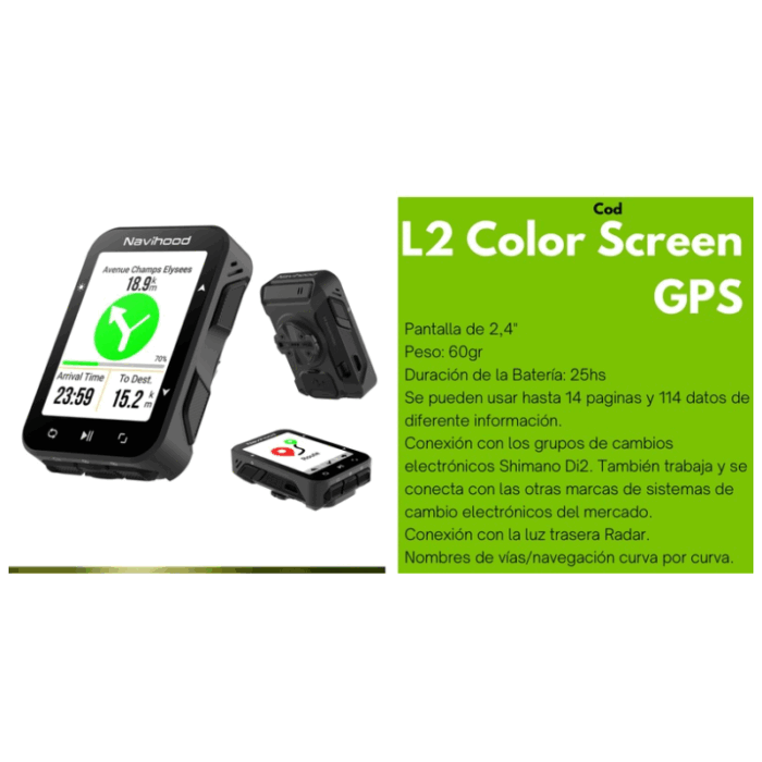 Plantilla 800x800 Ciclo computadora Navihood L2 GPS - Imagen 1